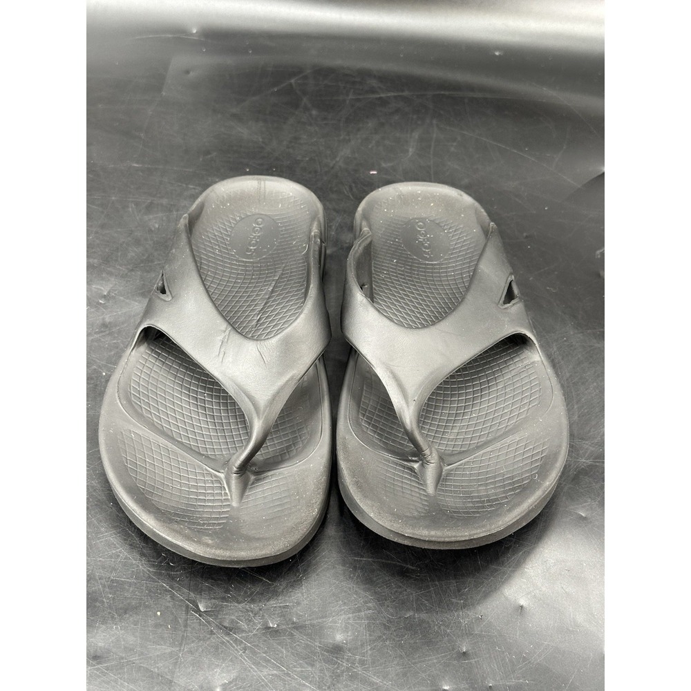Oofos OOriginal Sandals Black M8 W10 Recovery Footwear Flip Flop